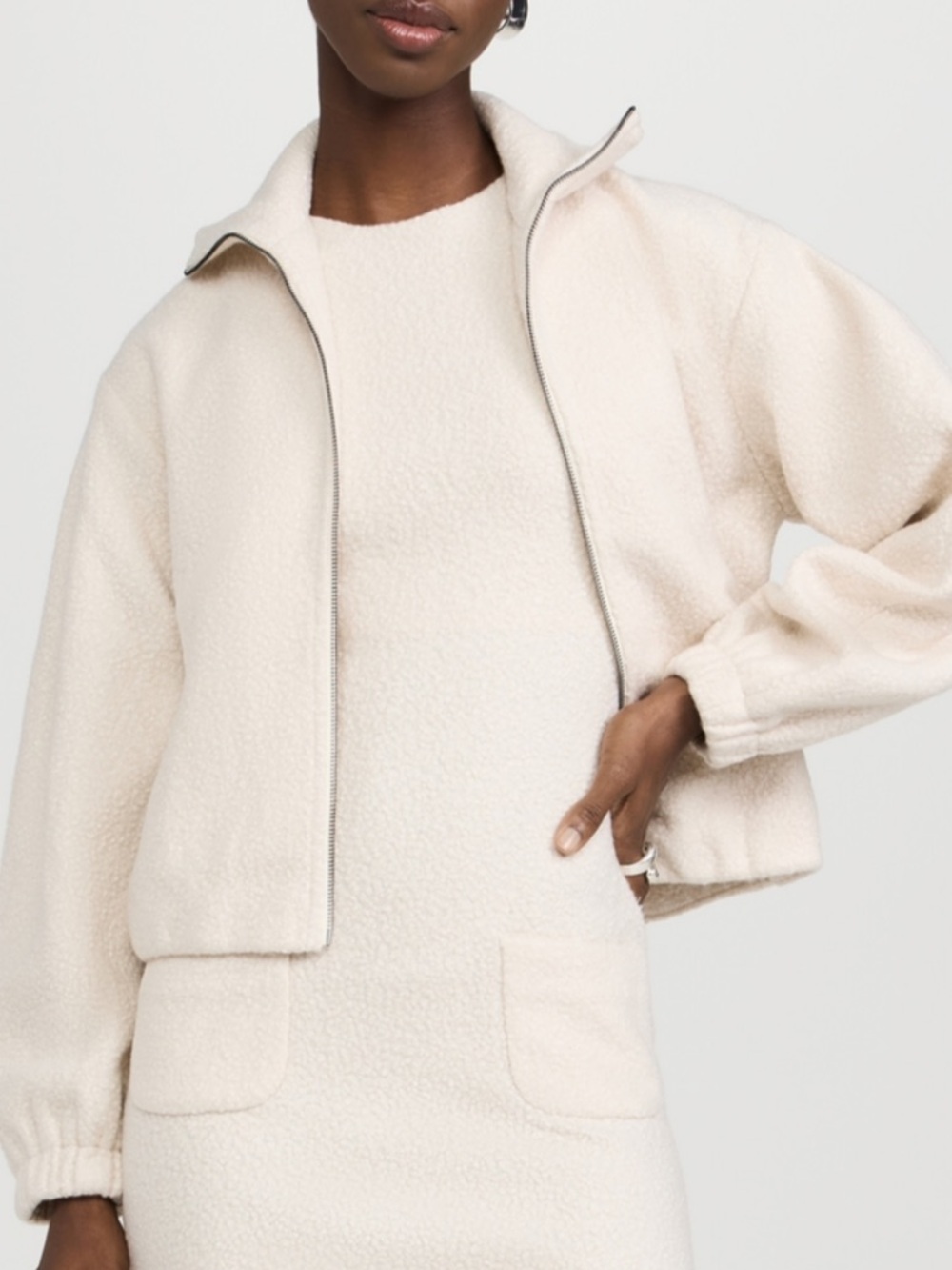 Amanda Uprichard Como Bomber Jacket NWT Size XS Oversized - Picture 5 of 8
